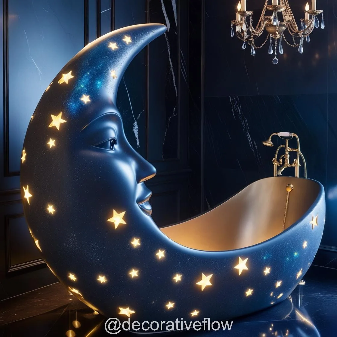 Experience Serenity: The Enchanting Blue Moon Bathtub for Luxurious Relaxation