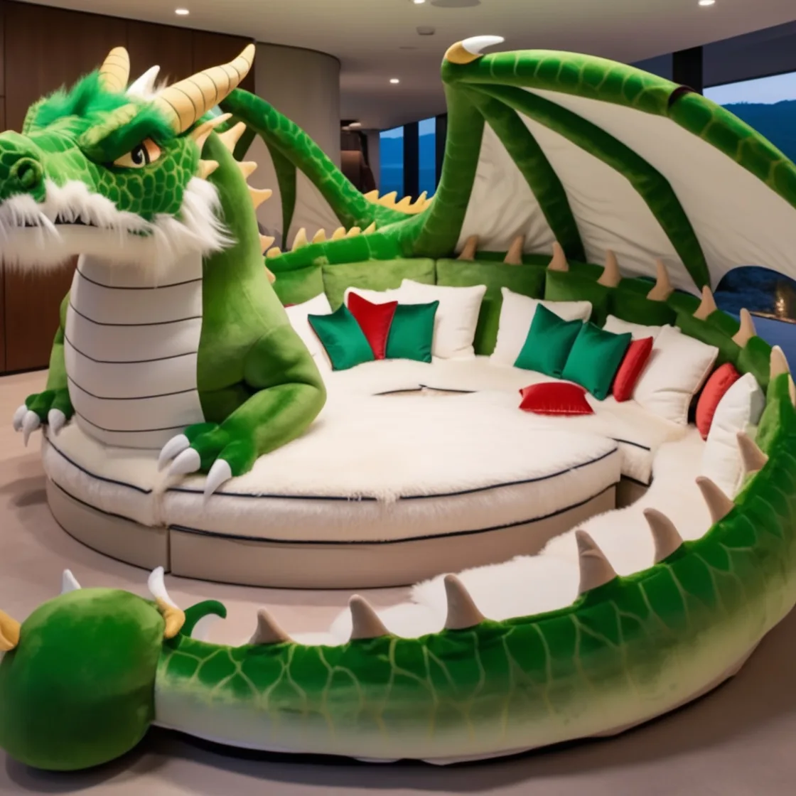 Giant Fur Dragon Loungers: Bringing Fantasy and Comfort to Your Living Space