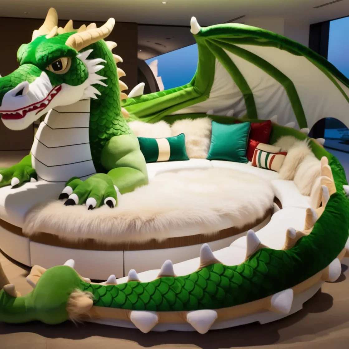 Exploring the Design, Materials, and Applications of Giant Fur Dragon Loungers