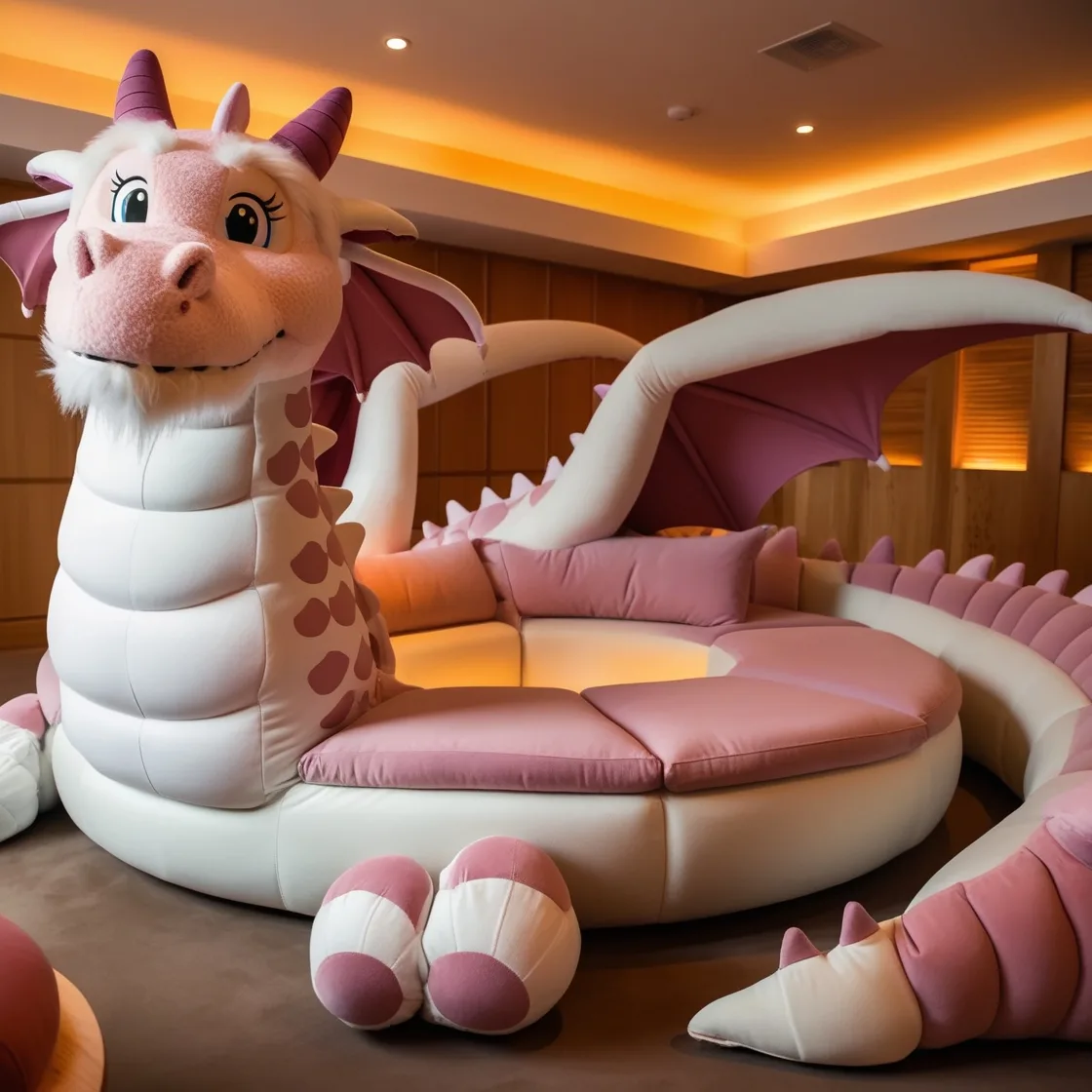 The Allure of Giant Fur Dragon Loungers