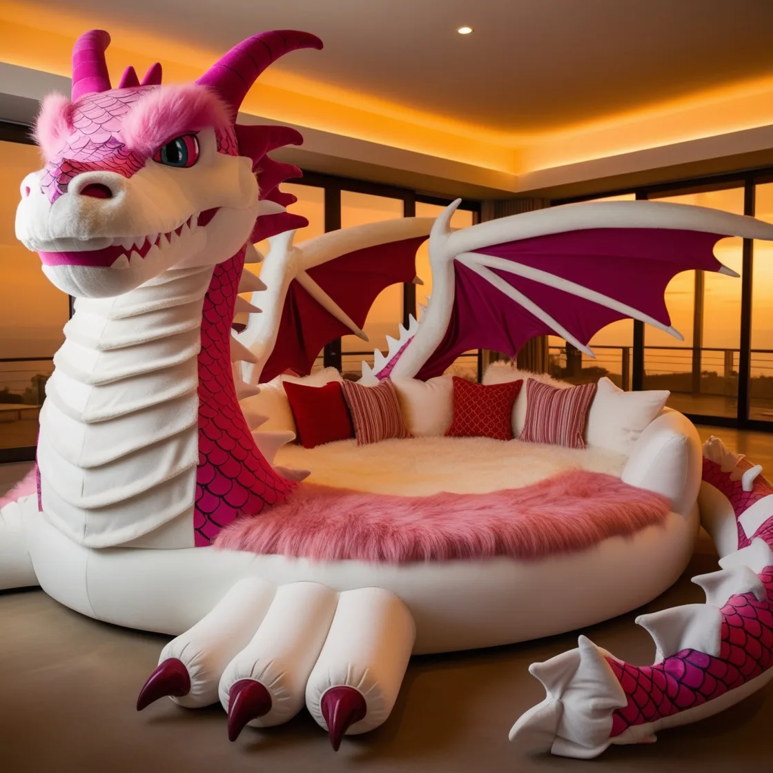 Exploring the Design, Materials, and Applications of Giant Fur Dragon Loungers