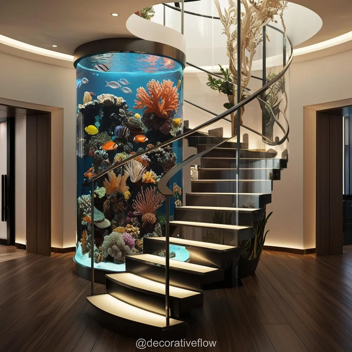 2. Benefits of Installing a Spiral Staircase Aquarium