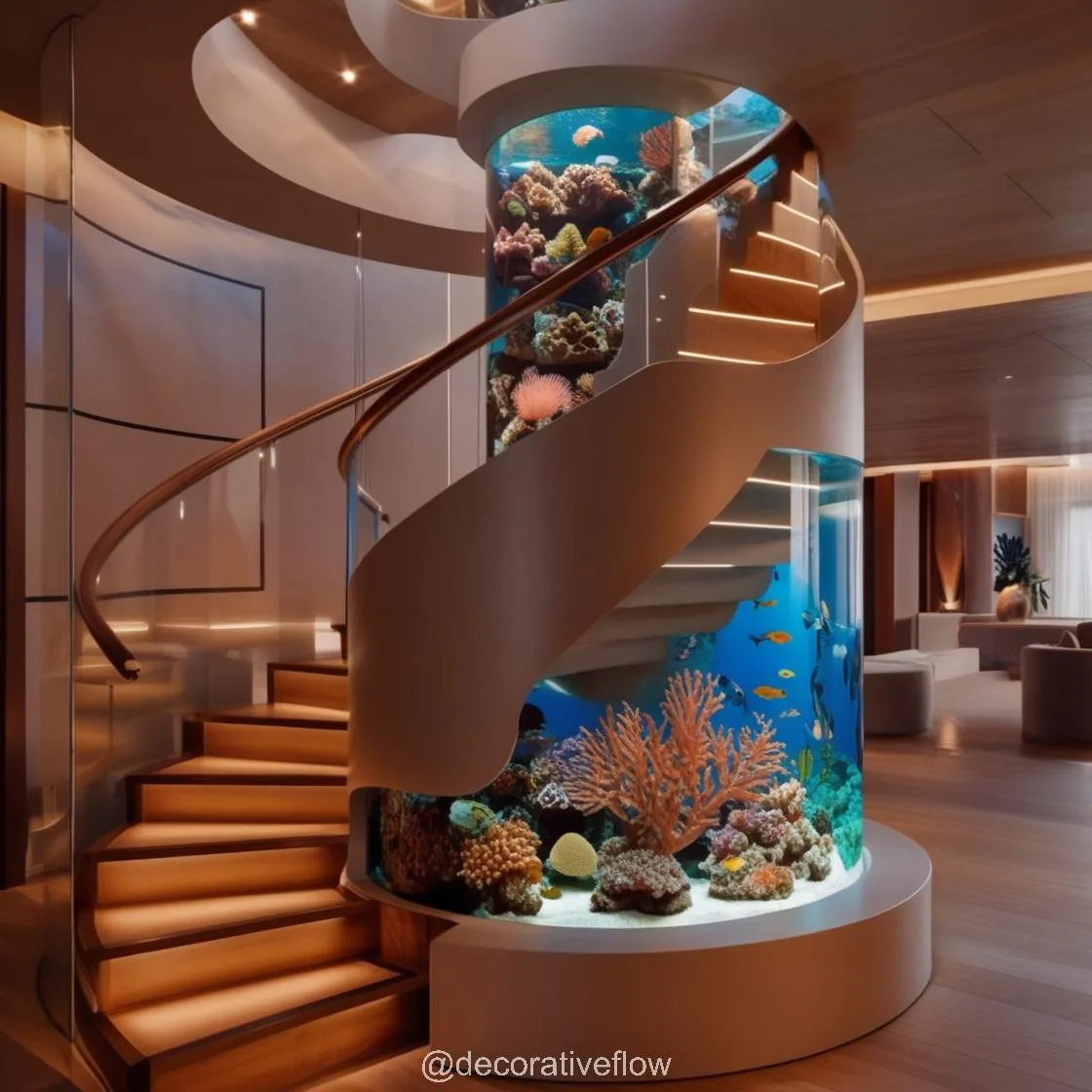 5. The Mesmerizing Allure of a Spiral Staircase Aquarium