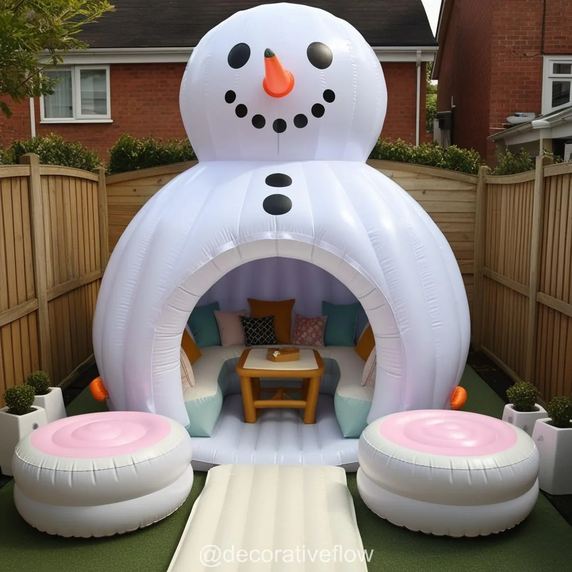 Create a Winter Wonderland: Relax and Unwind in Inflatable Snowmen Lounging Dens