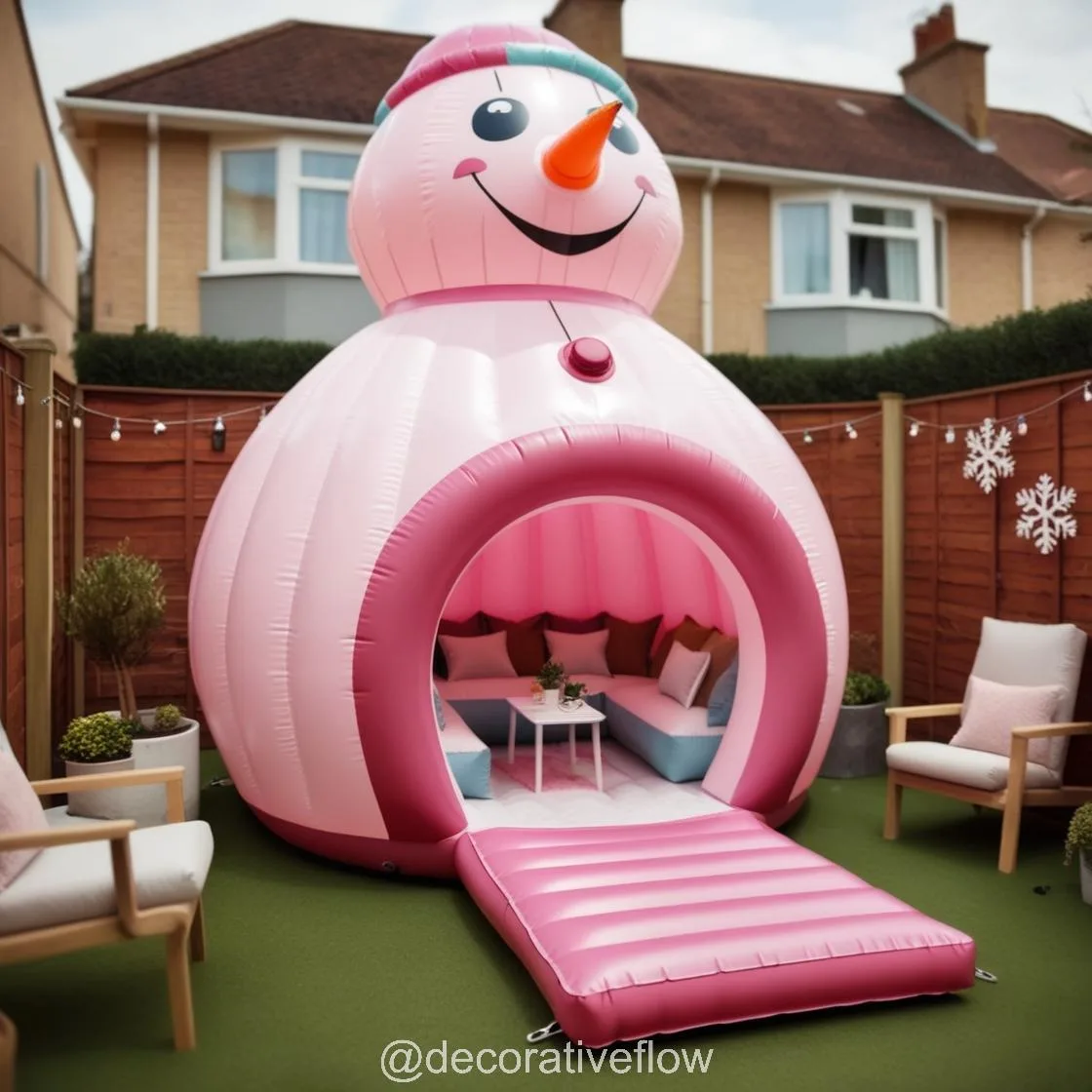 Create a Winter Wonderland: Relax and Unwind in Inflatable Snowmen Lounging Dens