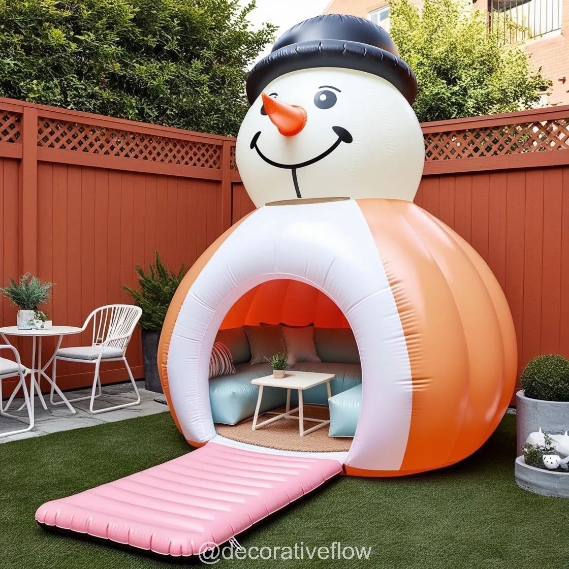 Create a Winter Wonderland: Relax and Unwind in Inflatable Snowmen Lounging Dens