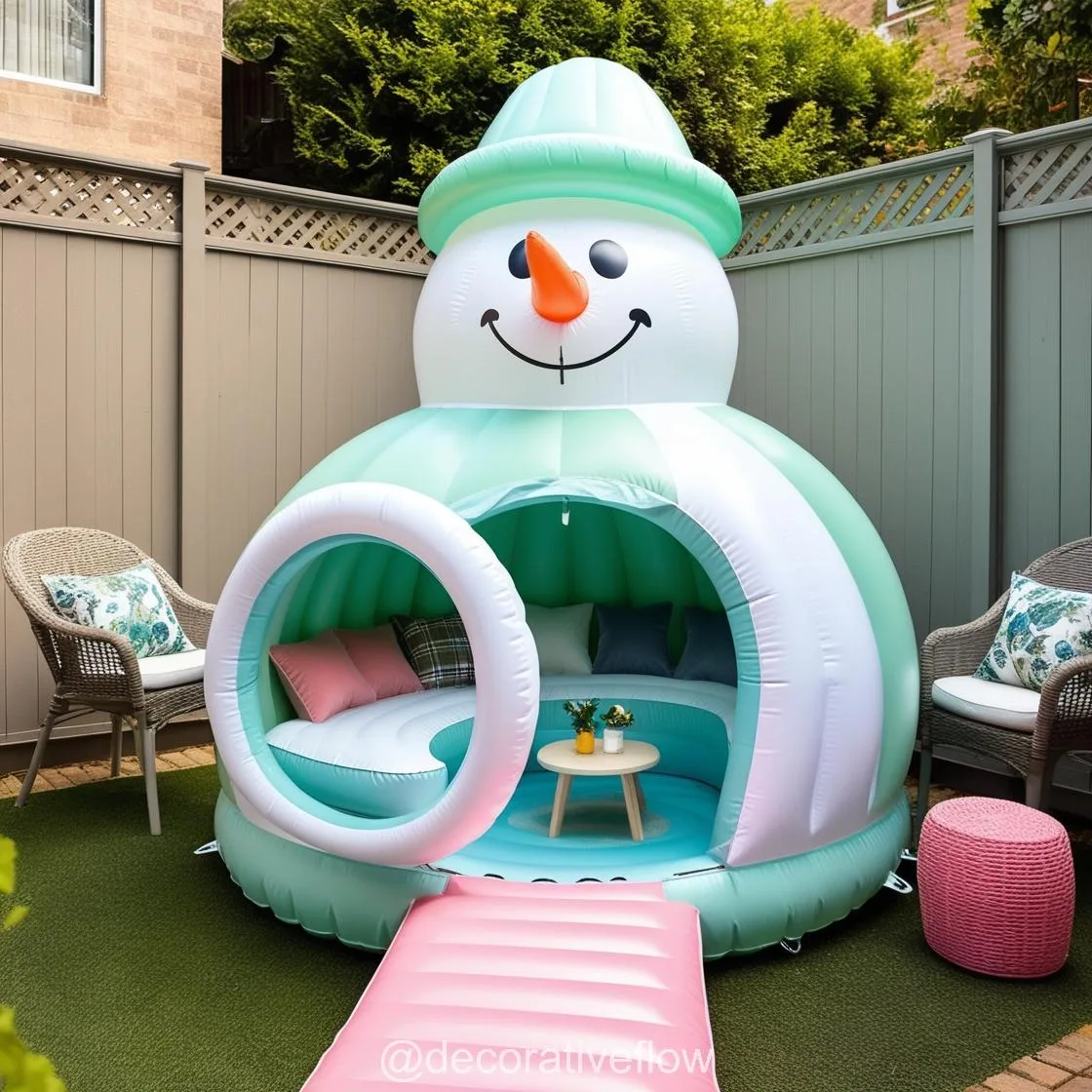 Create a Winter Wonderland: Relax and Unwind in Inflatable Snowmen Lounging Dens