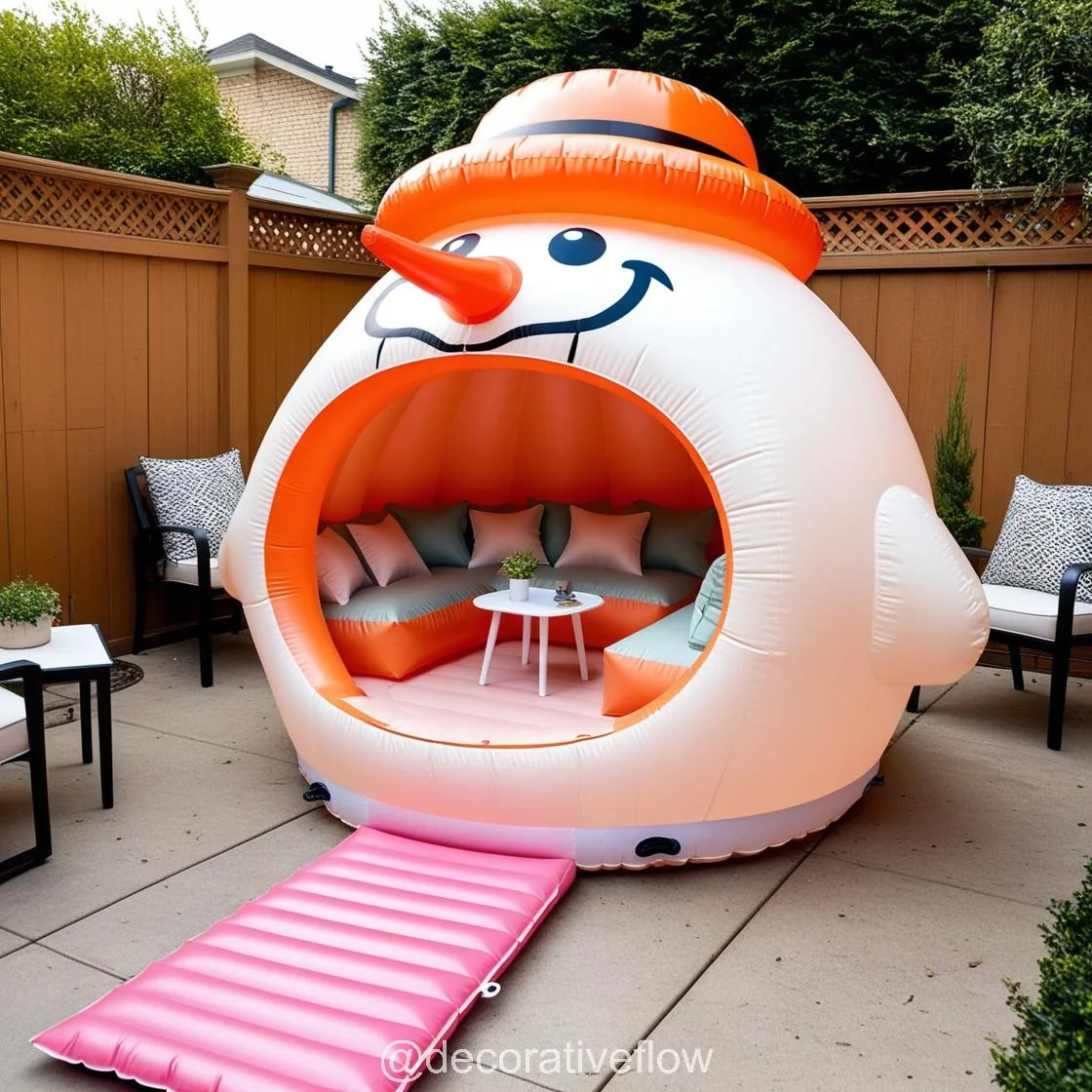 Create a Winter Wonderland: Relax and Unwind in Inflatable Snowmen Lounging Dens