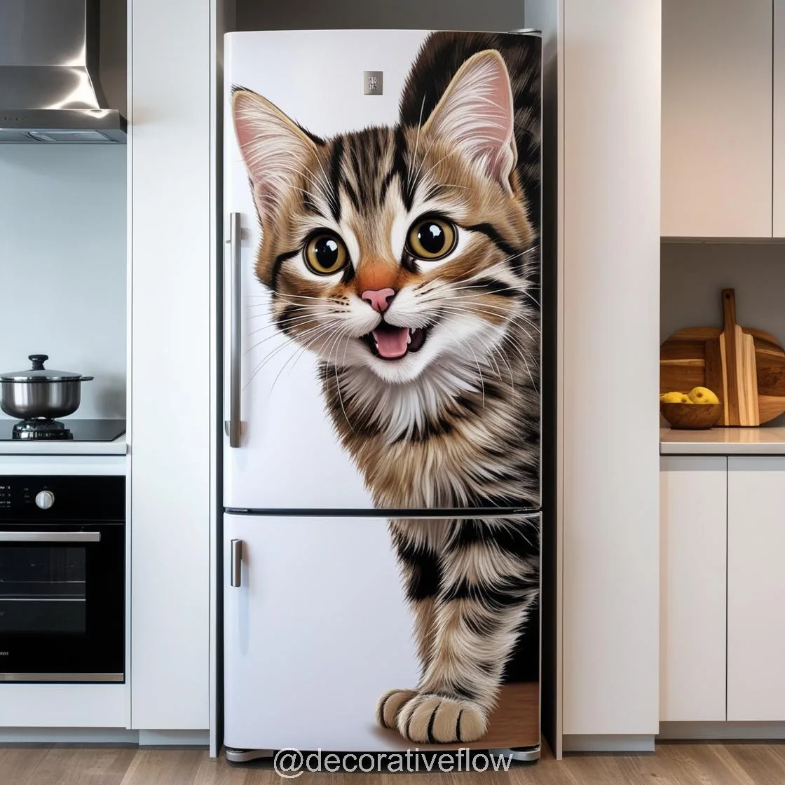 Cat-Inspired Fridge: A Whimsical Addition for Cat Lovers Everywhere