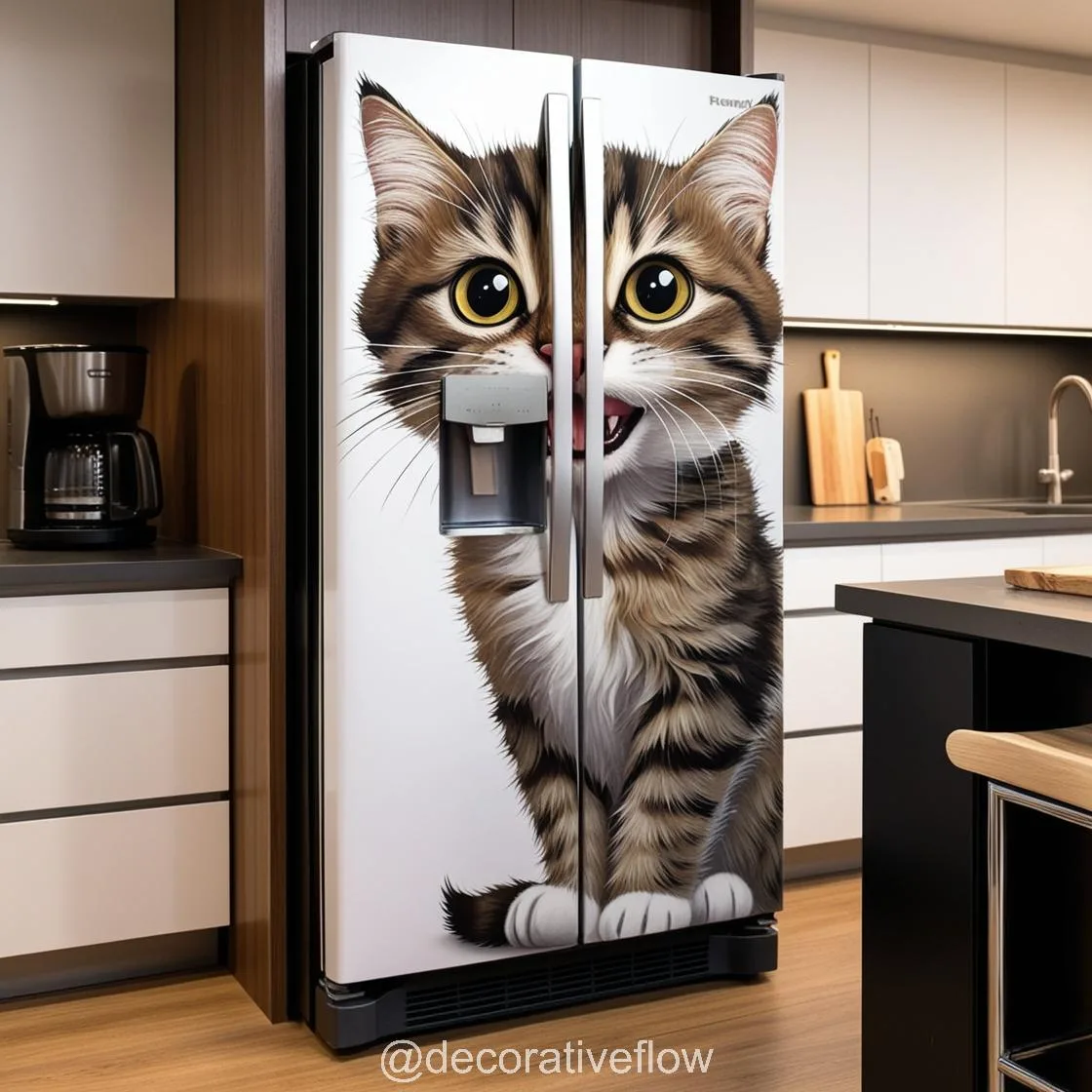 Cat-Inspired Fridge: A Whimsical Addition for Cat Lovers Everywhere