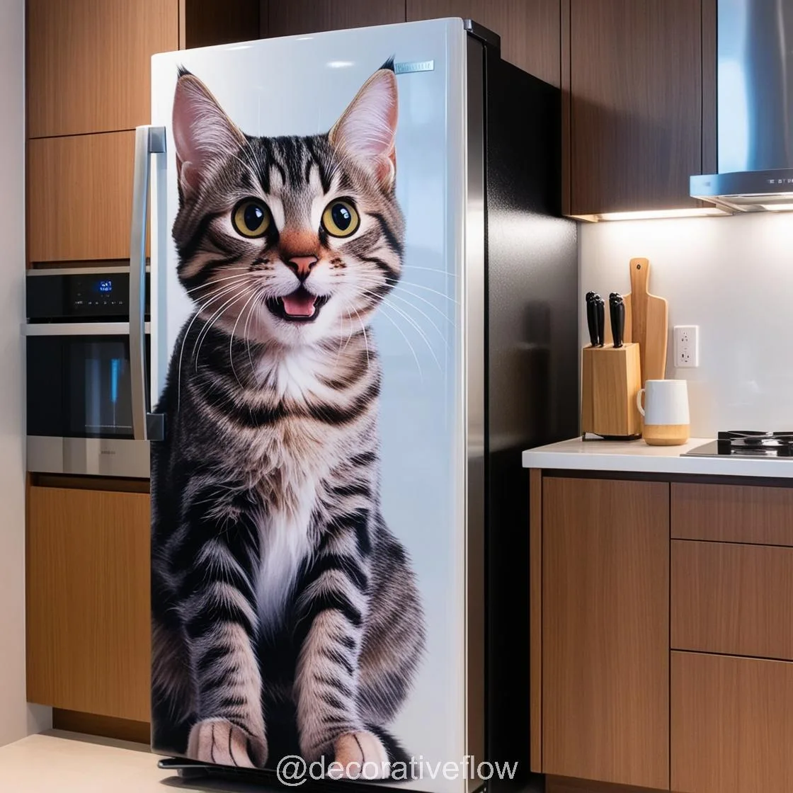 Cat-Inspired Fridge: A Whimsical Addition for Cat Lovers Everywhere