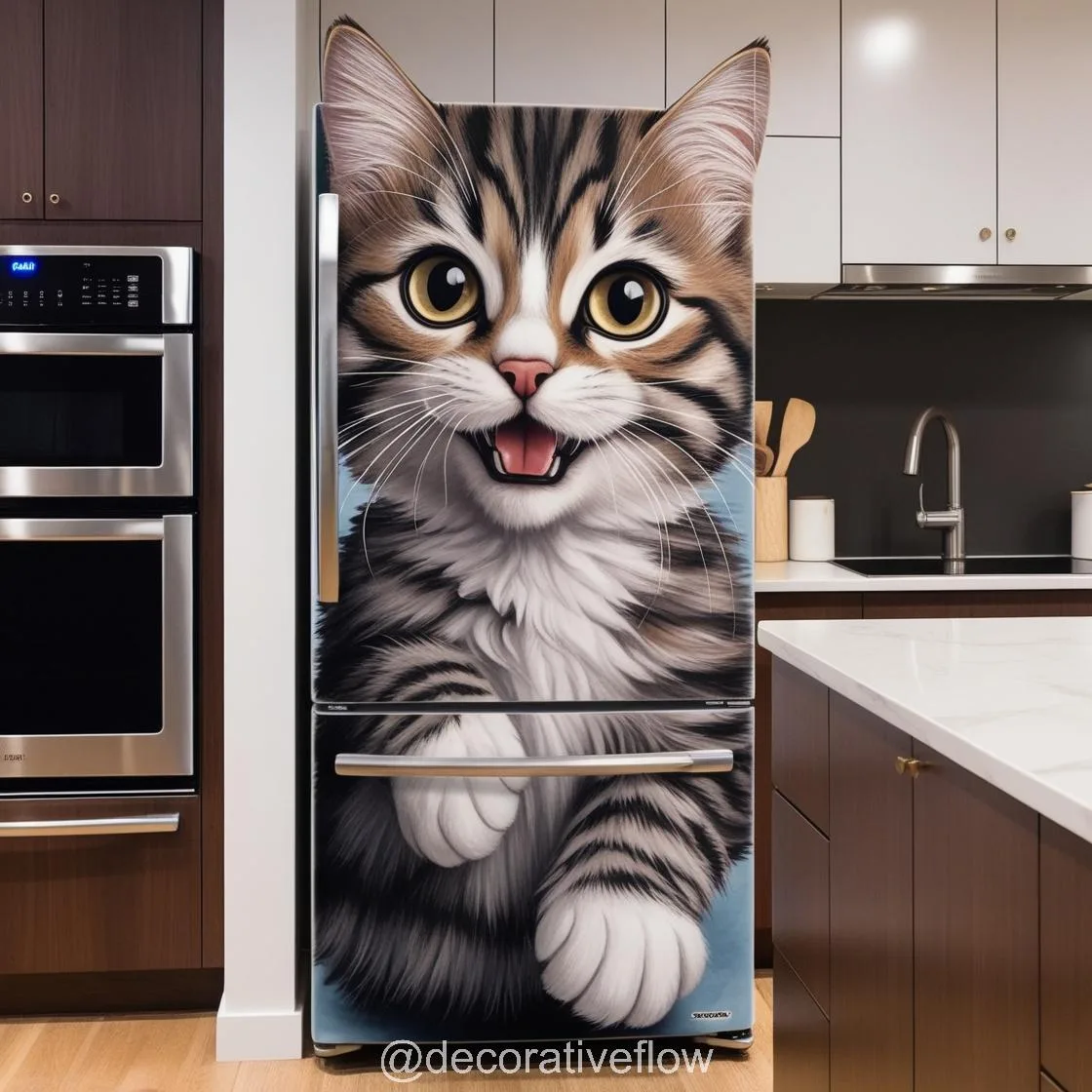 Cat-Inspired Fridge: A Whimsical Addition for Cat Lovers Everywhere