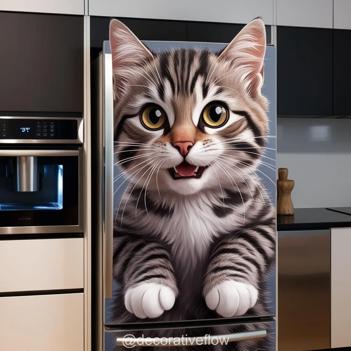 Cat-Inspired Fridge: A Whimsical Addition for Cat Lovers Everywhere