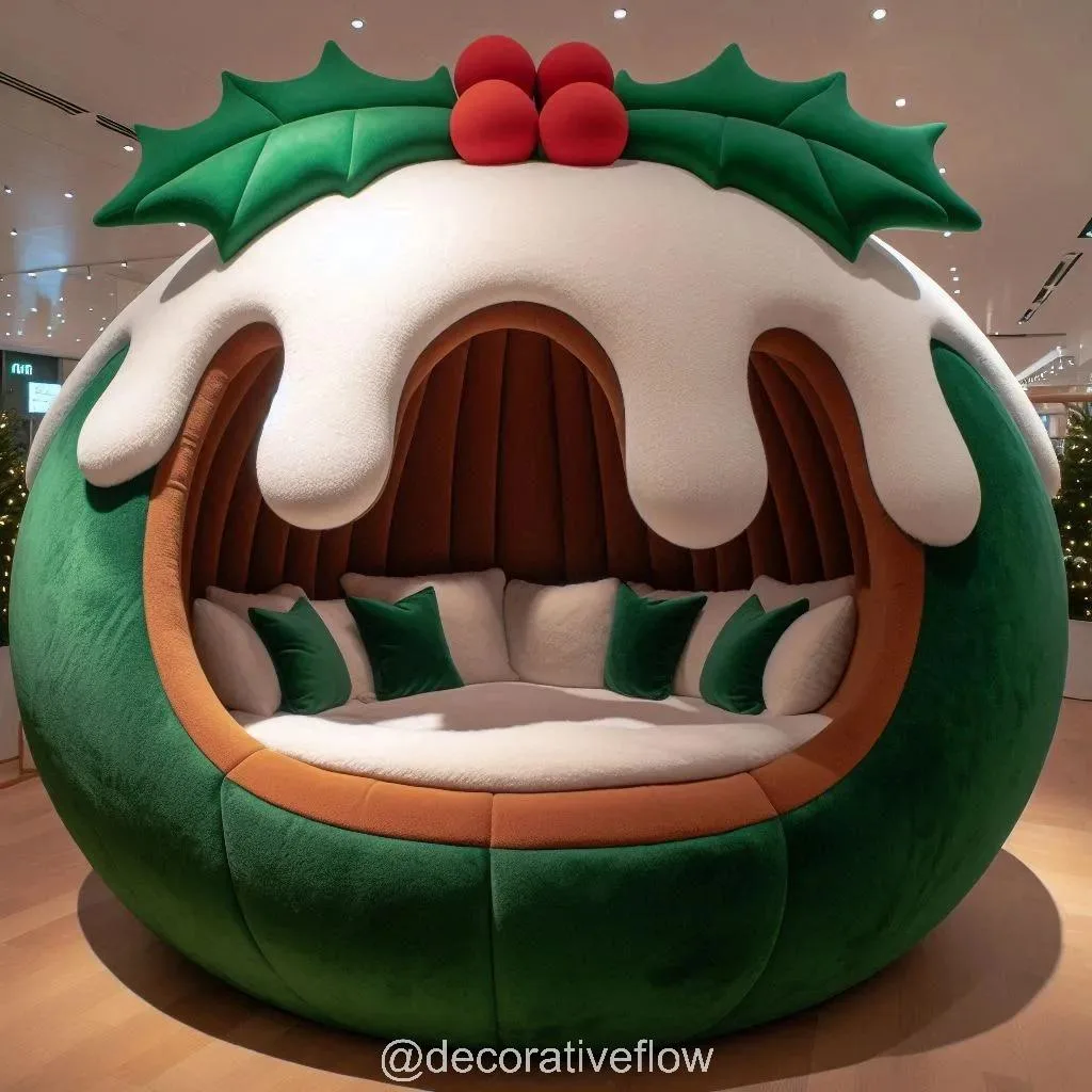 Celebrate the Holidays in Style with Giant Christmas Pudding Loungers