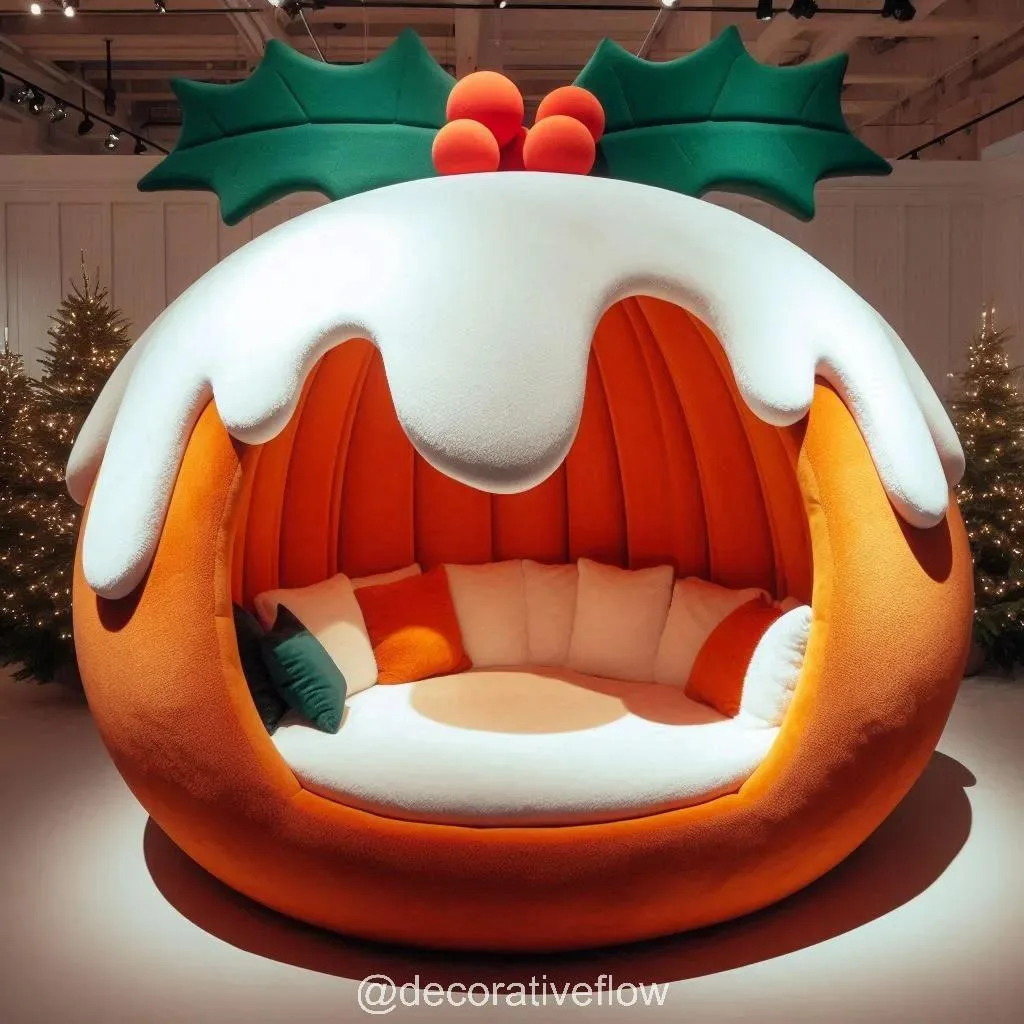 Celebrate the Holidays in Style with Giant Christmas Pudding Loungers