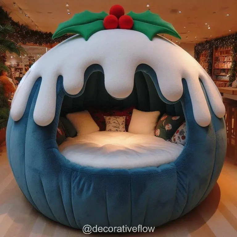 Celebrate the Holidays in Style with Giant Christmas Pudding Loungers