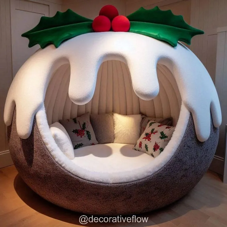 Celebrate the Holidays in Style with Giant Christmas Pudding Loungers