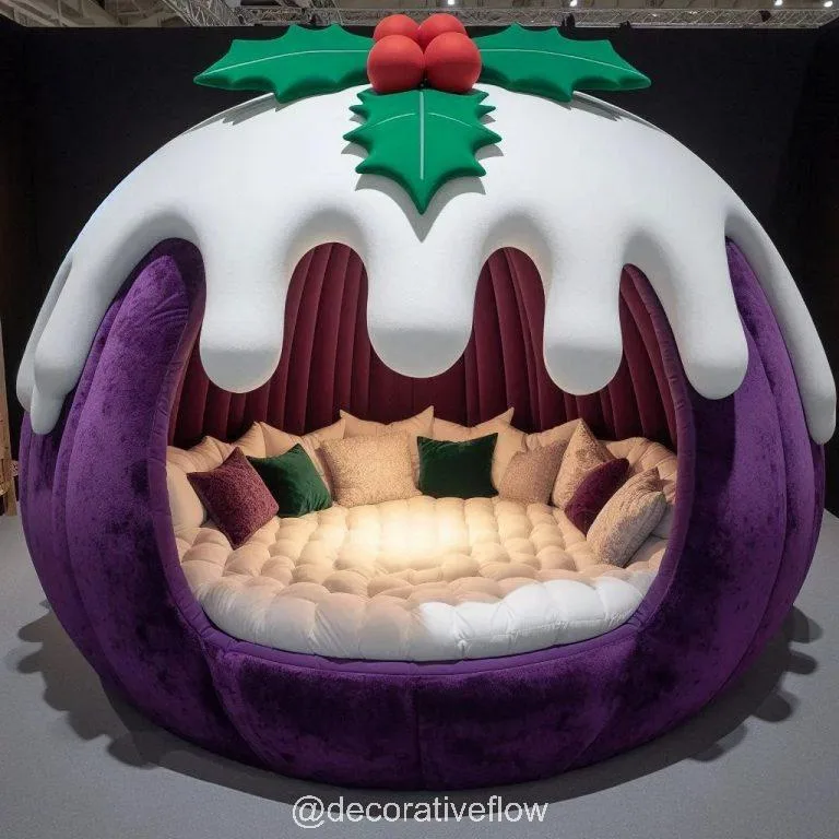 Celebrate the Holidays in Style with Giant Christmas Pudding Loungers