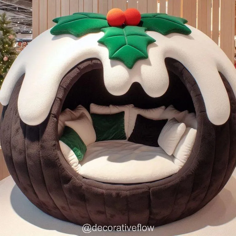 Celebrate the Holidays in Style with Giant Christmas Pudding Loungers