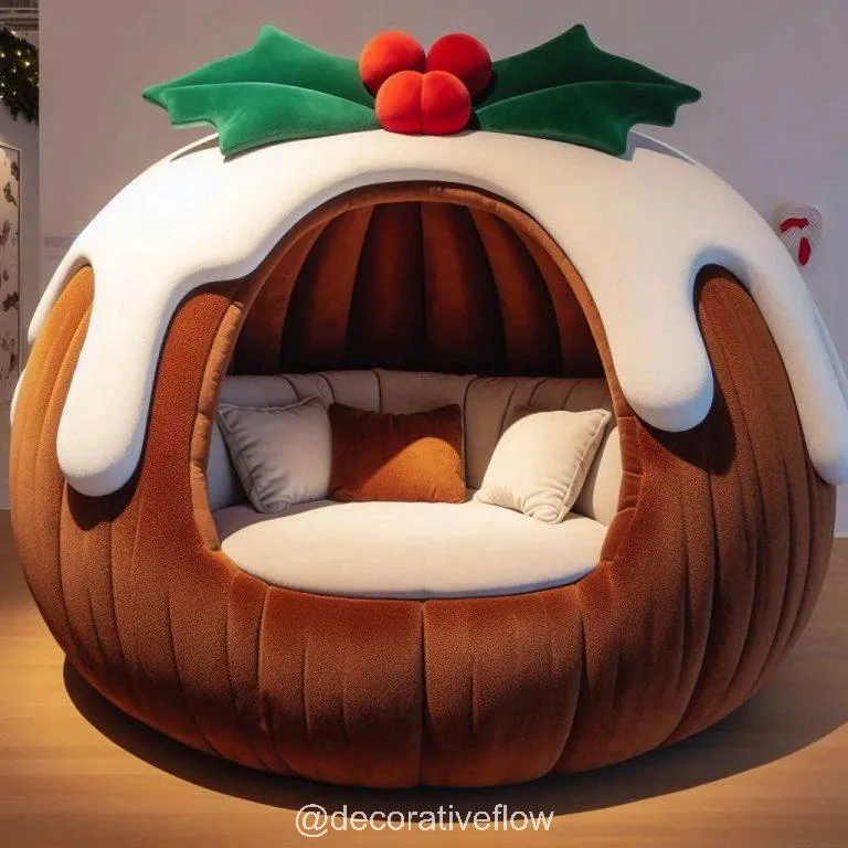 Celebrate the Holidays in Style with Giant Christmas Pudding Loungers