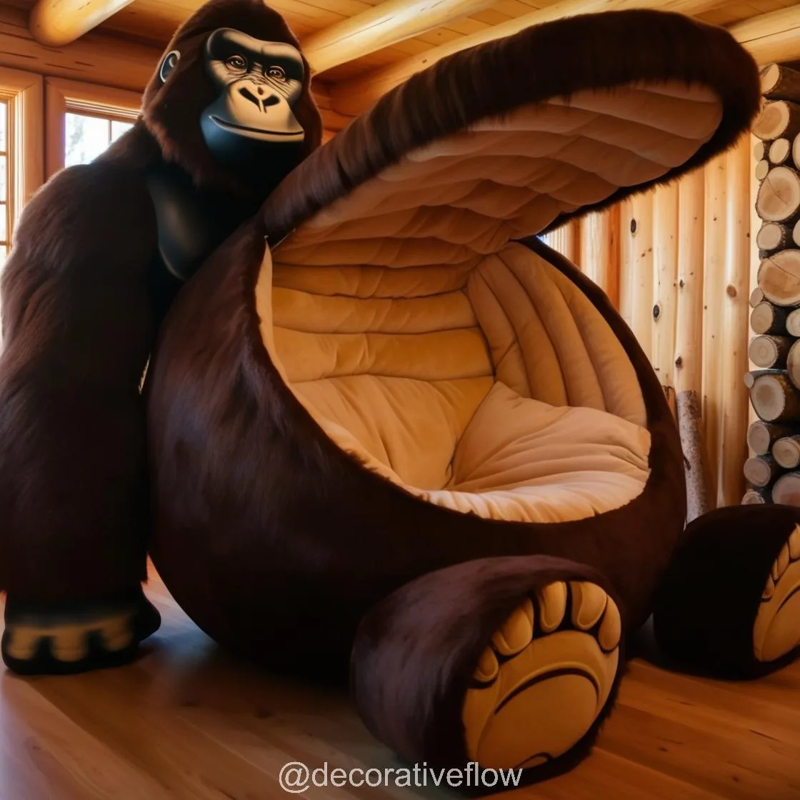 Embrace Cozy Wilderness Vibes with the Giant Sasquatch Lounger