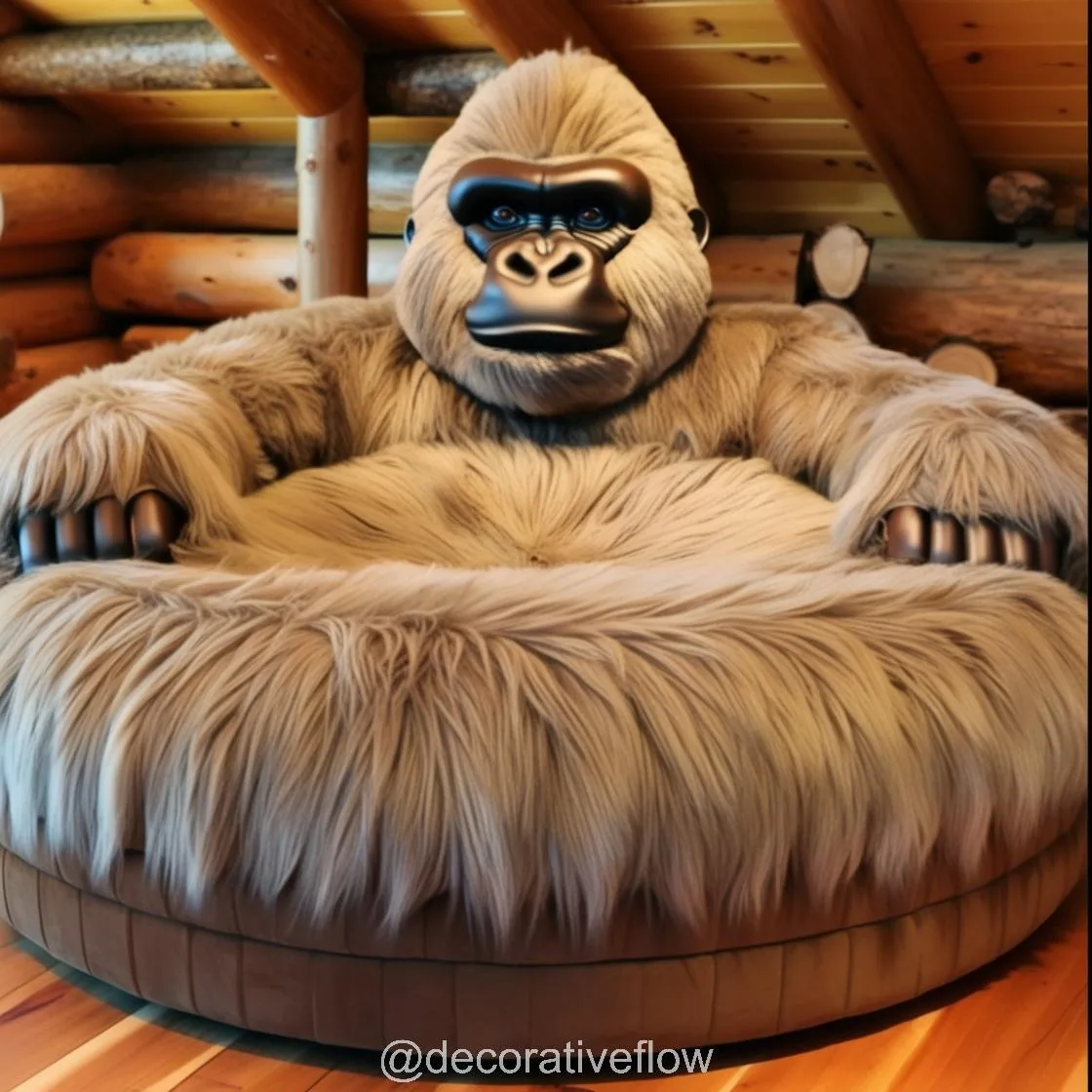 Embrace Cozy Wilderness Vibes with the Giant Sasquatch Lounger