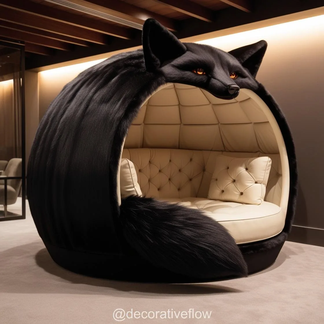 Lounge Like a Wolf: Experience Cozy Luxury with the Giant Wolf Lounging Pod