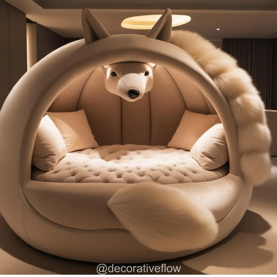 Lounge Like a Wolf: Experience Cozy Luxury with the Giant Wolf Lounging Pod