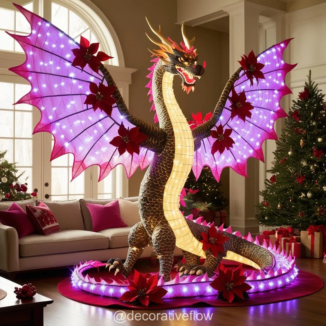 Bring Mythical Magic Home with Lighting Dragon Decor for Christmas