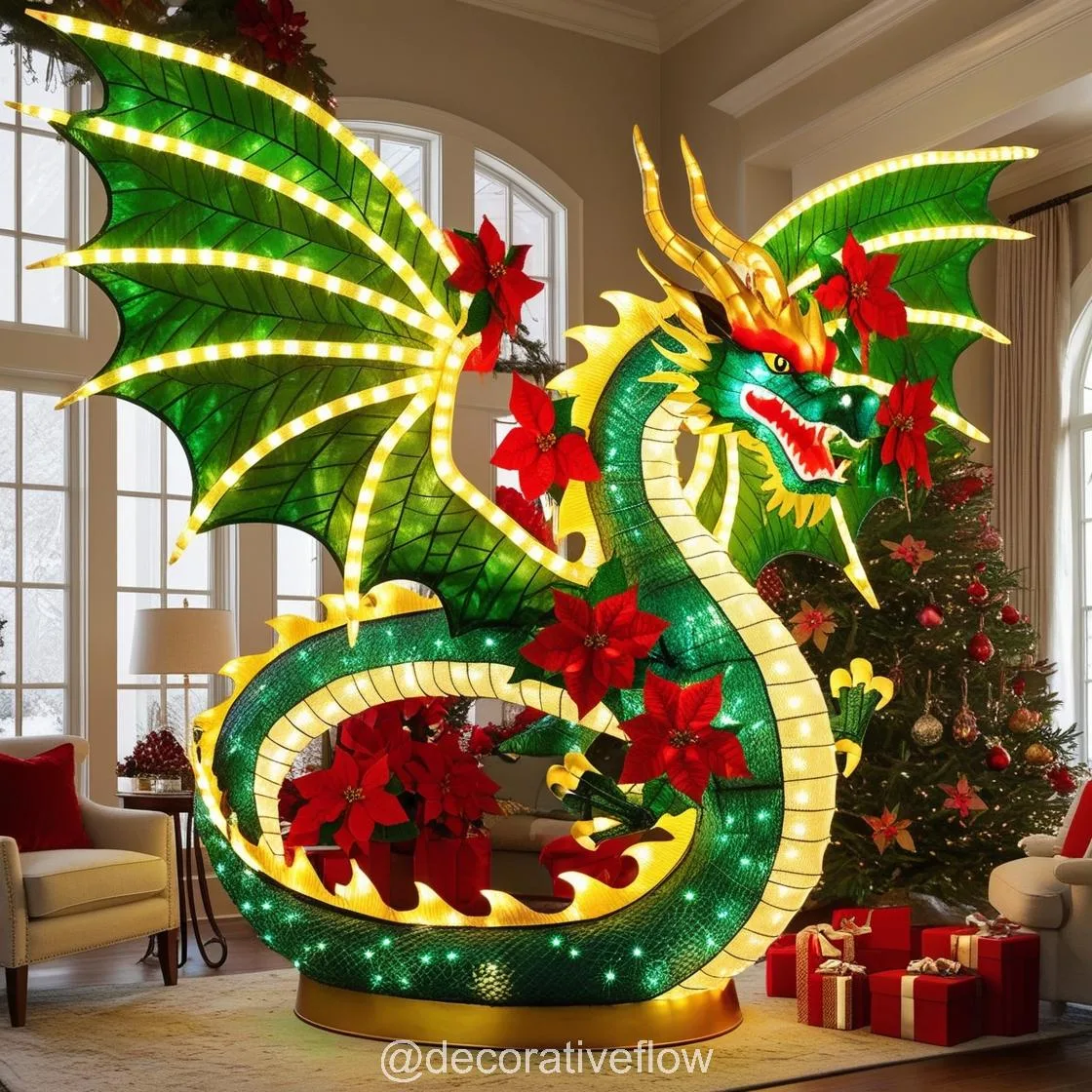 Bring Mythical Magic Home with Lighting Dragon Decor for Christmas