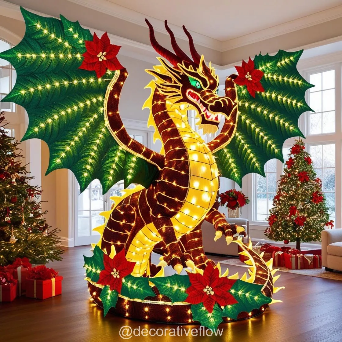 Bring Mythical Magic Home with Lighting Dragon Decor for Christmas