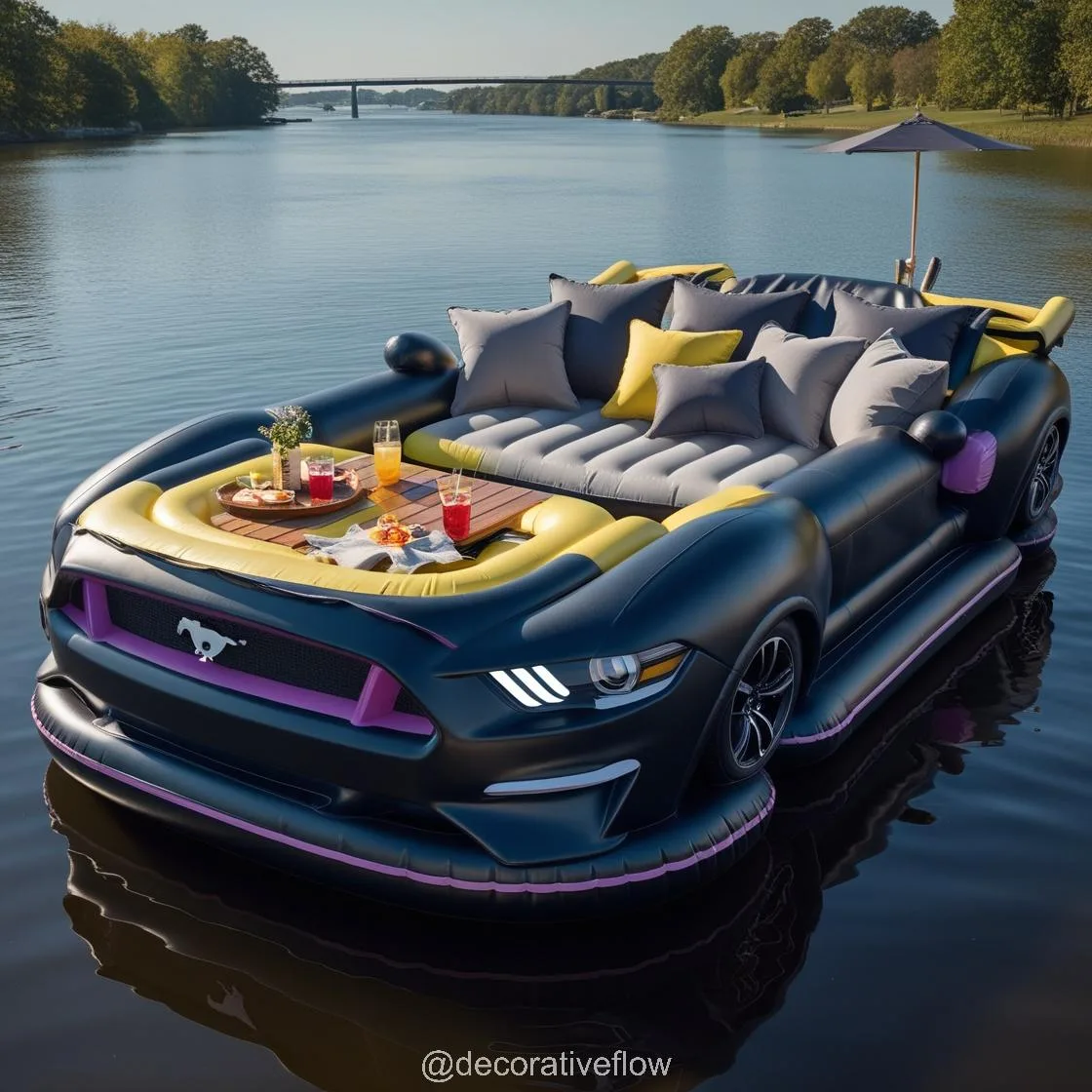 Embrace the Water with the Mustang Inflatable Lounge Boat