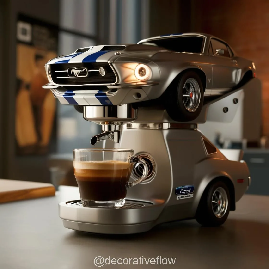 Start Your Day in High Gear with the Mustang Inspired Coffee Maker