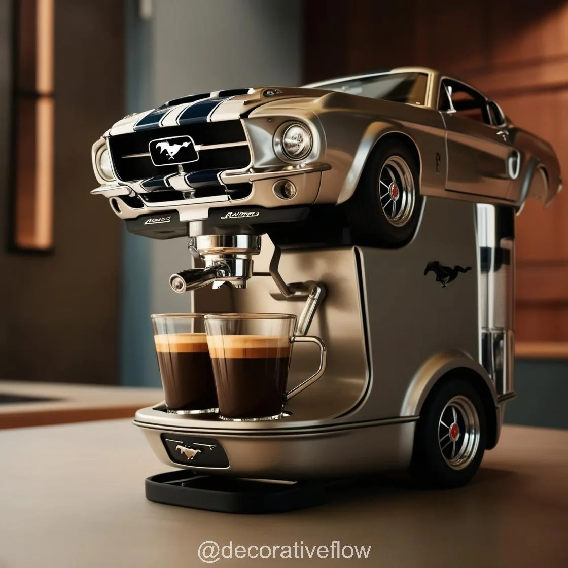 Start Your Day in High Gear with the Mustang Inspired Coffee Maker