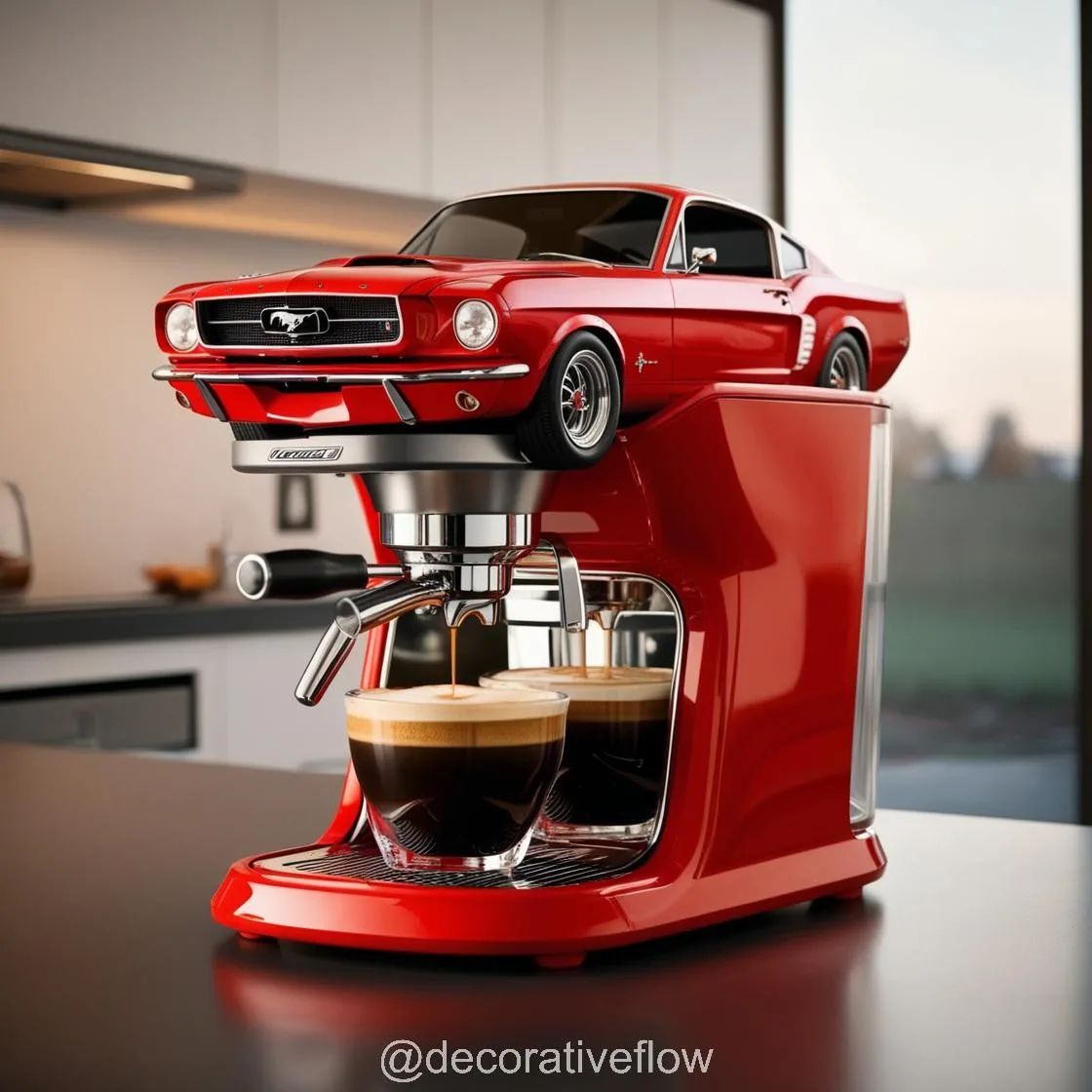 Start Your Day in High Gear with the Mustang Inspired Coffee Maker