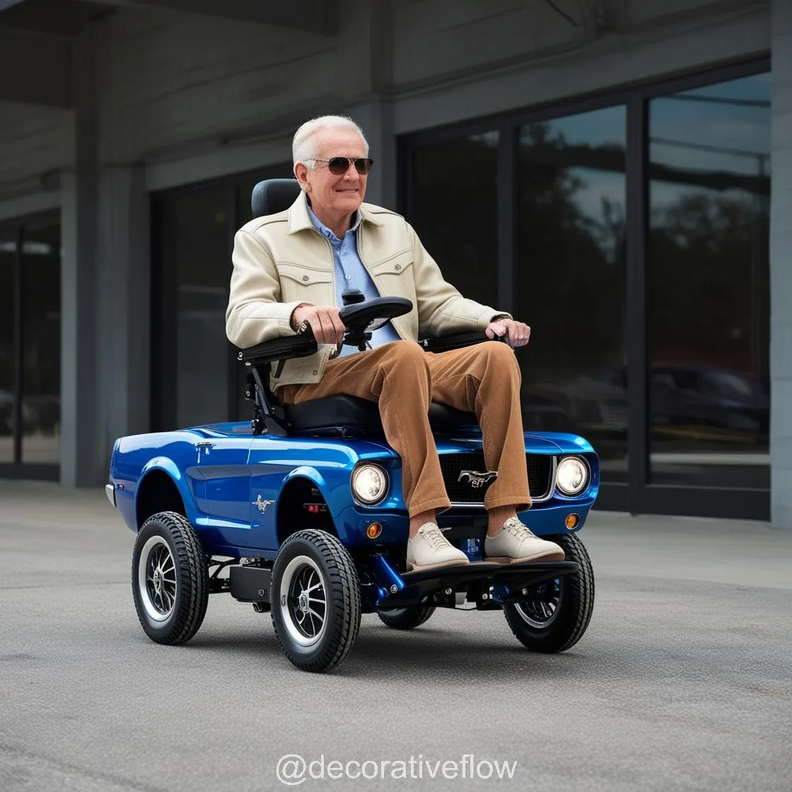 Mustang Inspired Electric Wheelchair: Redefining Mobility with Iconic Style and Power