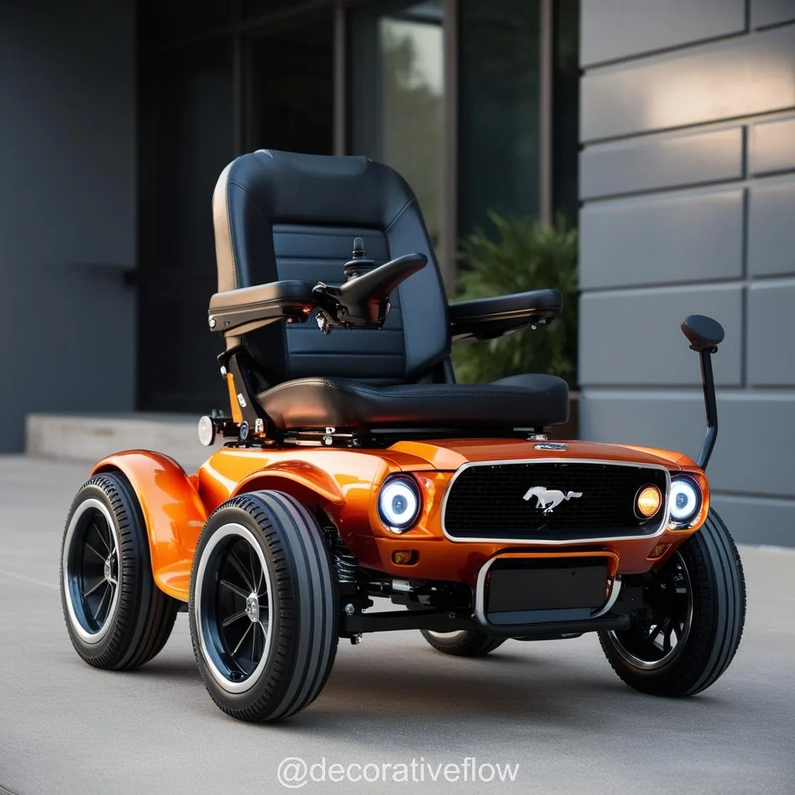 Mustang Inspired Electric Wheelchair: Redefining Mobility with Iconic Style and Power