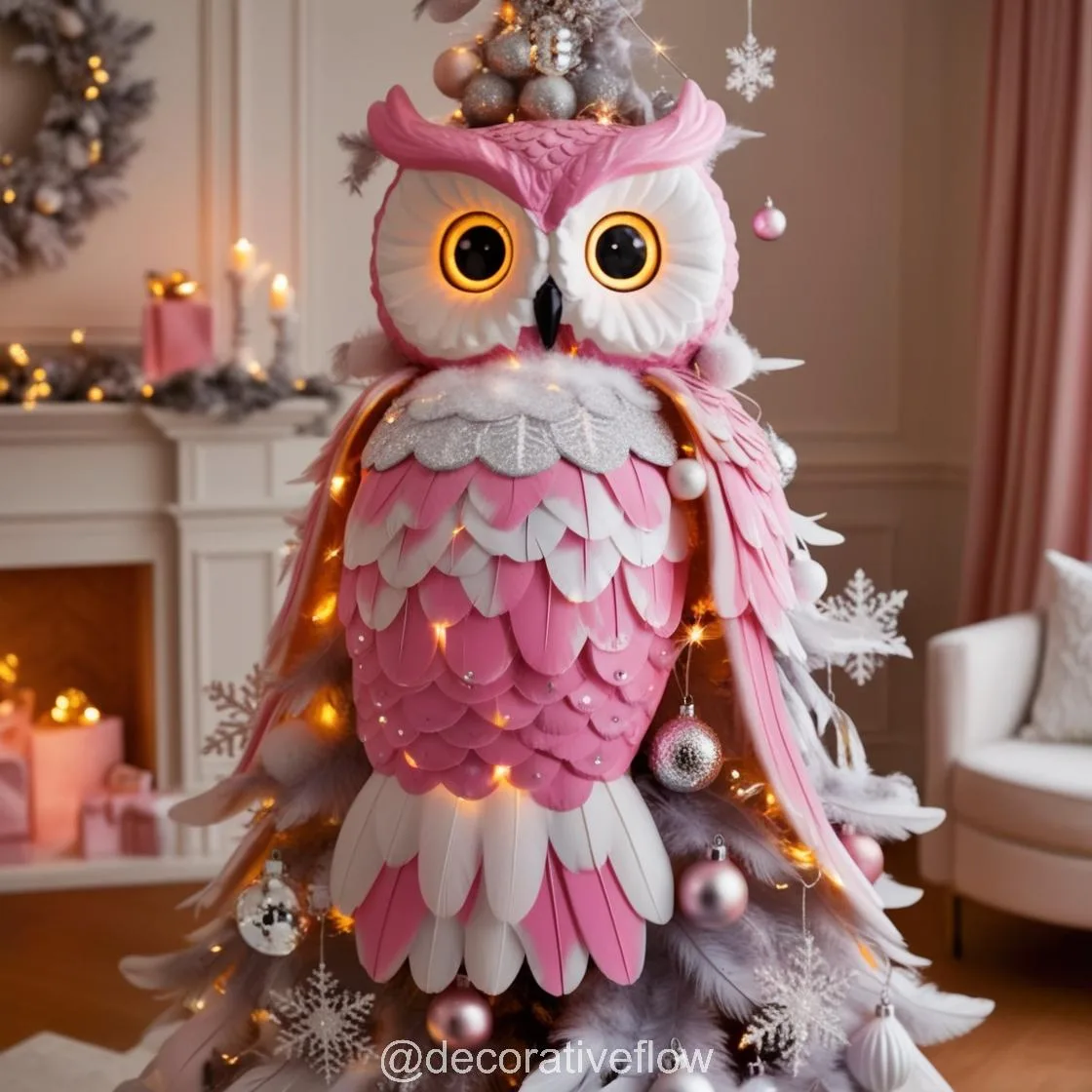 Owl Christmas Tree: A Whimsical Blend of Nature and Holiday Magic