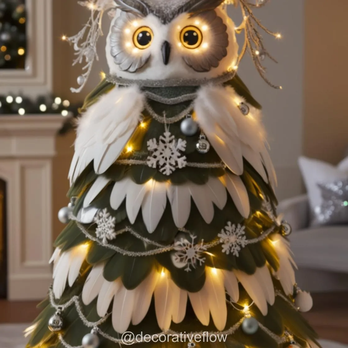 Owl Christmas Tree: A Whimsical Blend of Nature and Holiday Magic