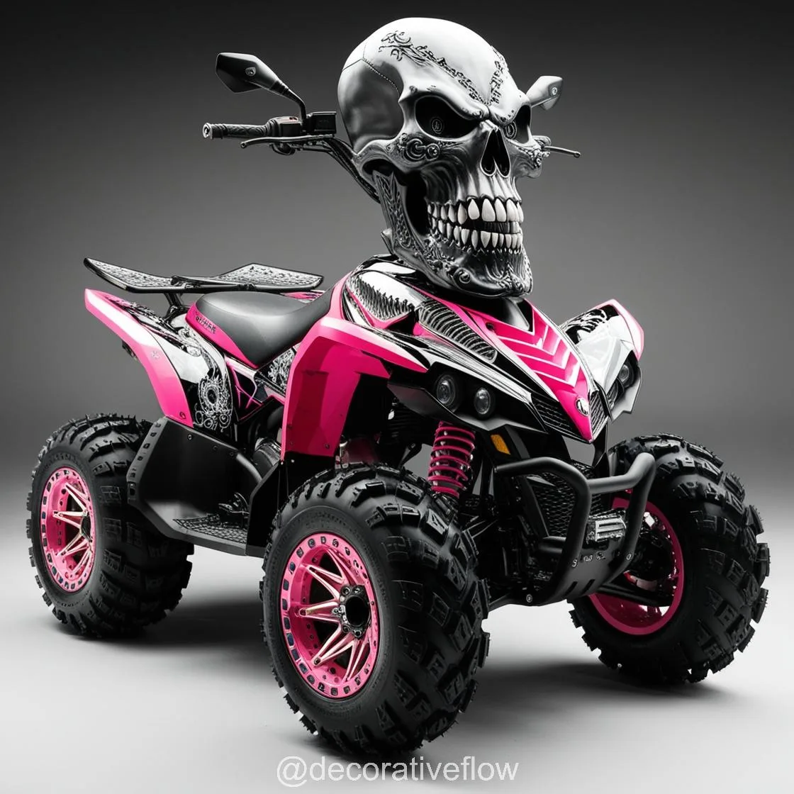 Ride with Attitude: The Skull-Themed Electric Quad Bike for Adventurers