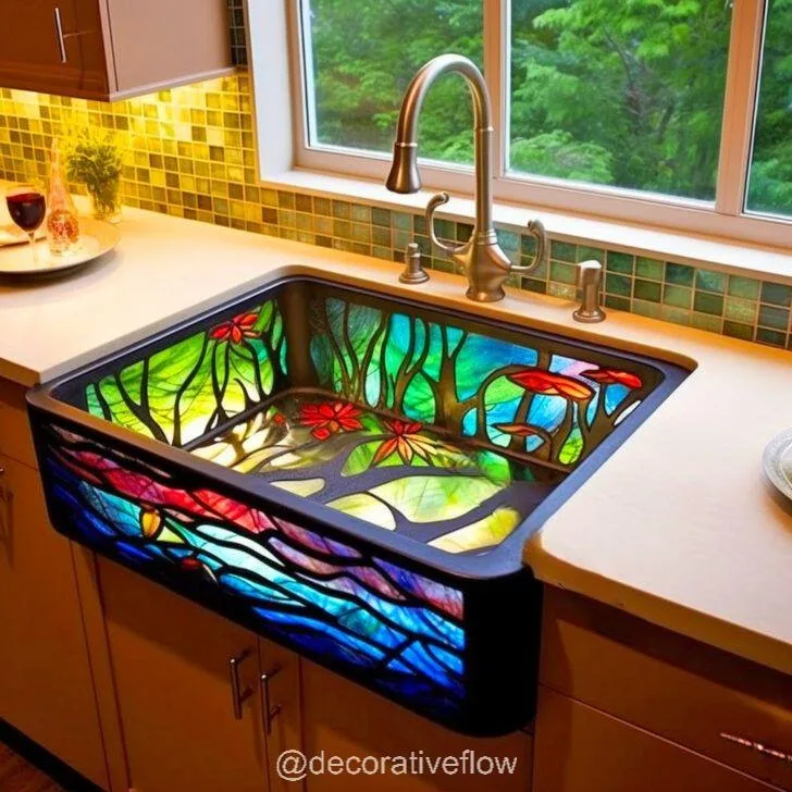 Transform Your Space: Add Color and Elegance with a Stained Glass Sink