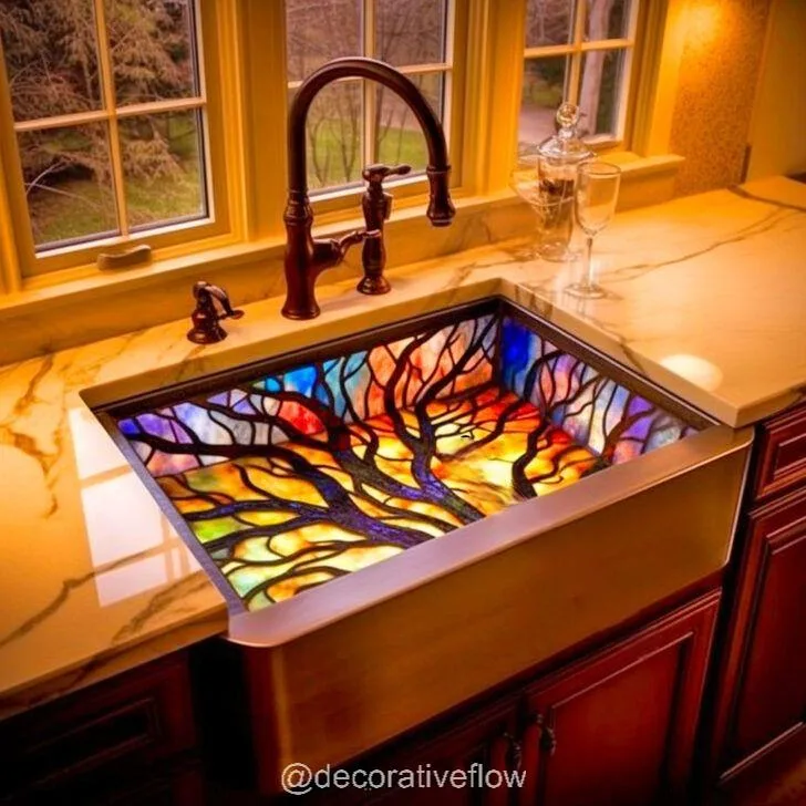 Transform Your Space: Add Color and Elegance with a Stained Glass Sink