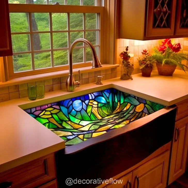 Transform Your Space: Add Color and Elegance with a Stained Glass Sink