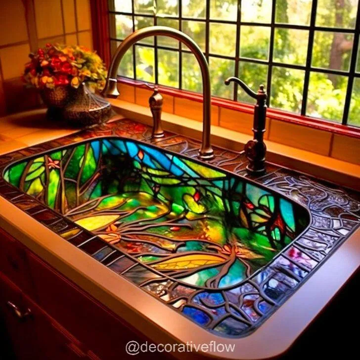 Transform Your Space: Add Color and Elegance with a Stained Glass Sink