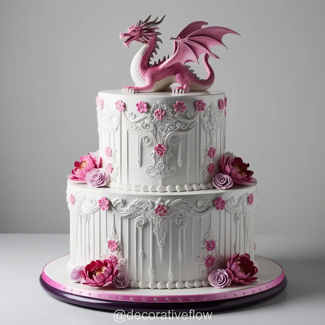 Symbol of Strength and Love: The Enchanting Wedding Dragon Cake