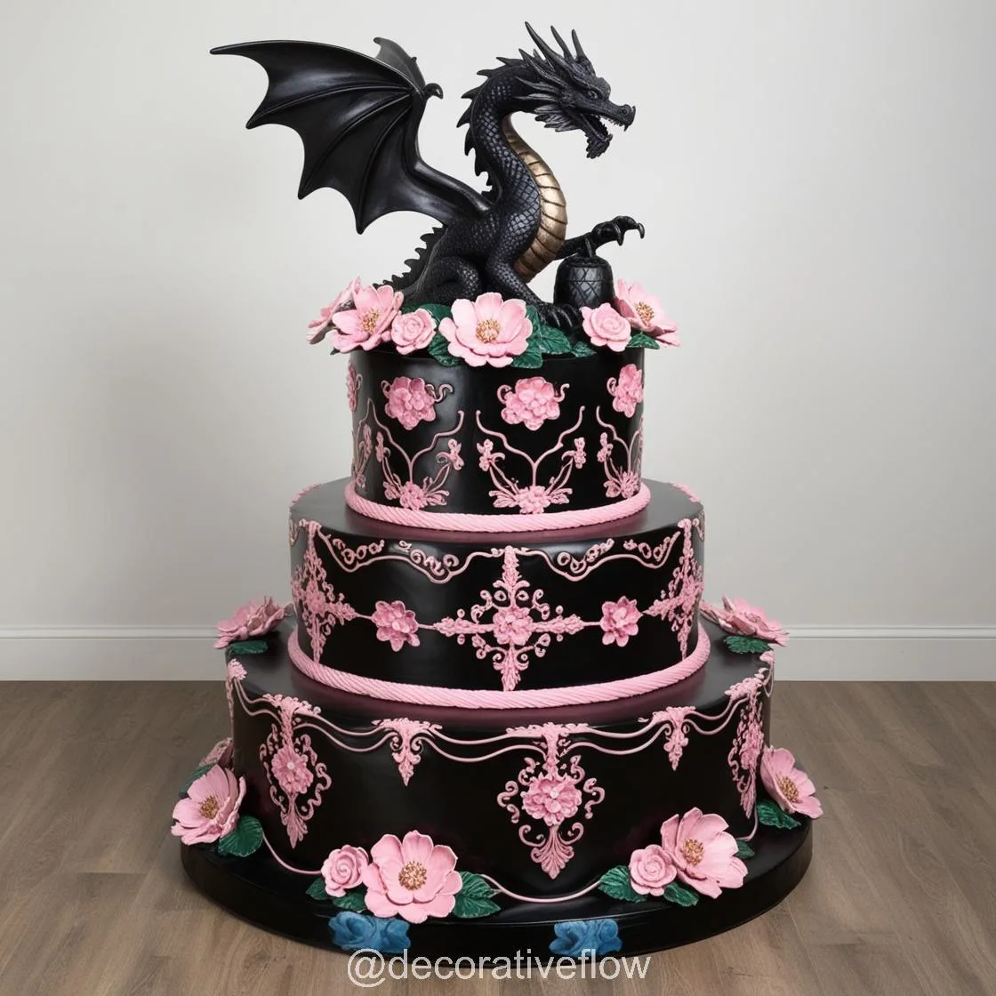 Symbol of Strength and Love: The Enchanting Wedding Dragon Cake