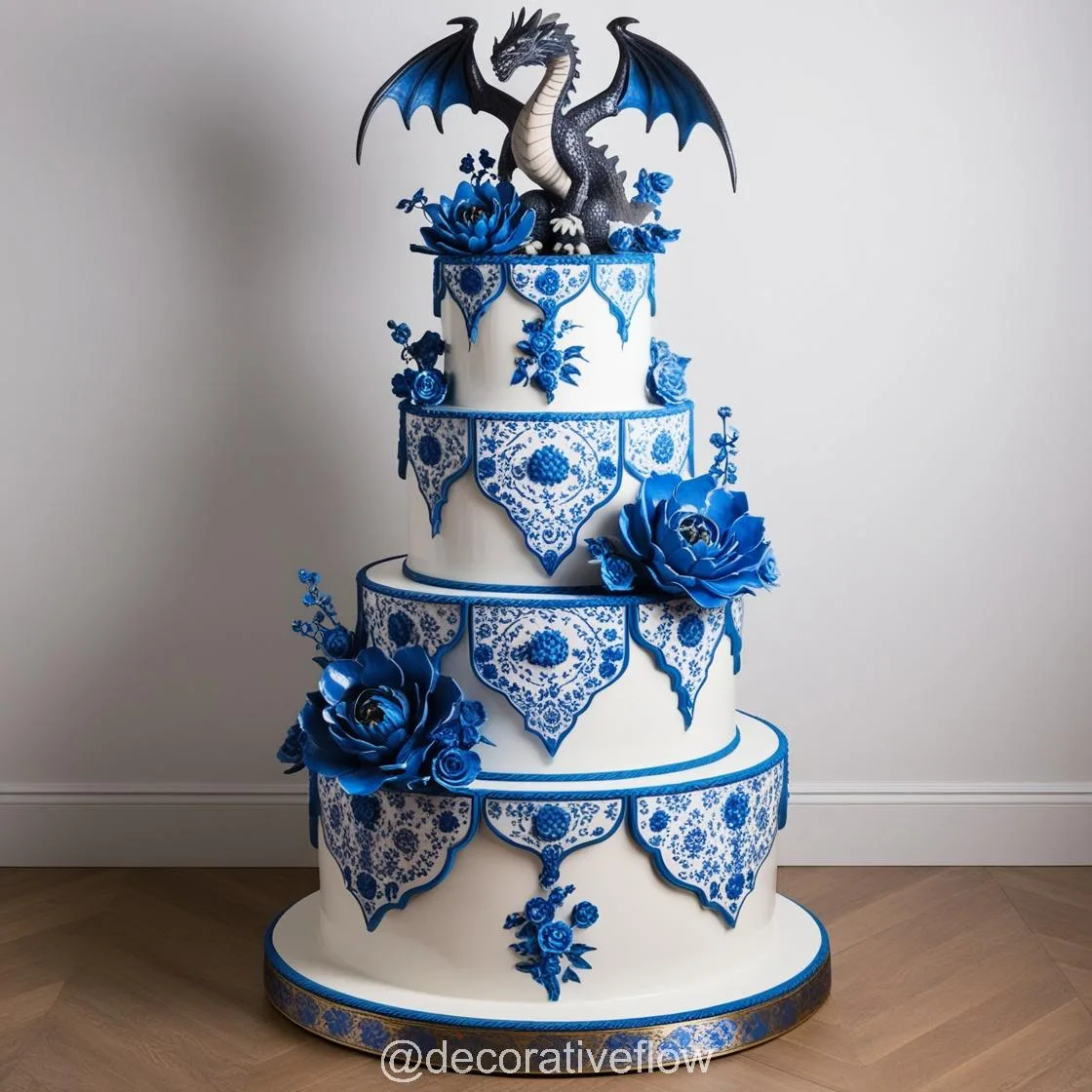 Symbol of Strength and Love: The Enchanting Wedding Dragon Cake