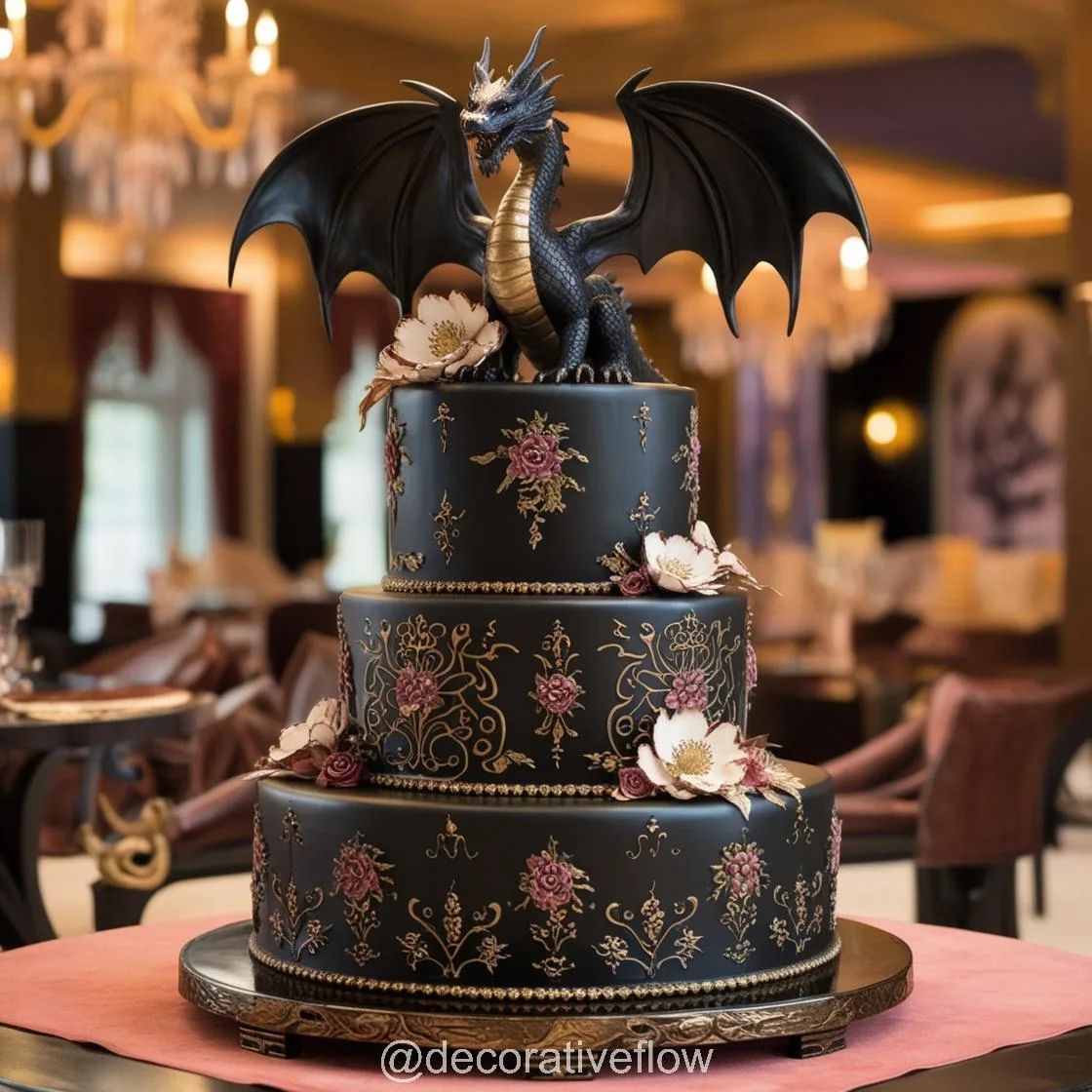 Symbol of Strength and Love: The Enchanting Wedding Dragon Cake