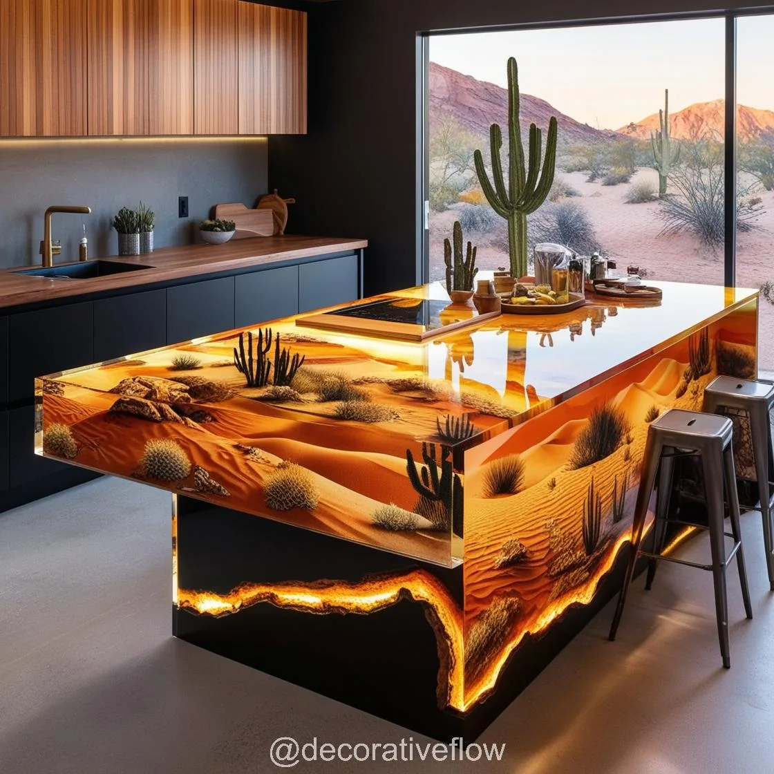 Elevate Your Culinary Space with Epoxy Active Scene Kitchen Islands