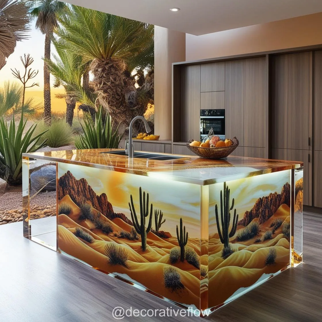 Elevate Your Culinary Space with Epoxy Active Scene Kitchen Islands